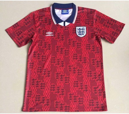 England 1994 World Cup Away Red Soccer Jersey